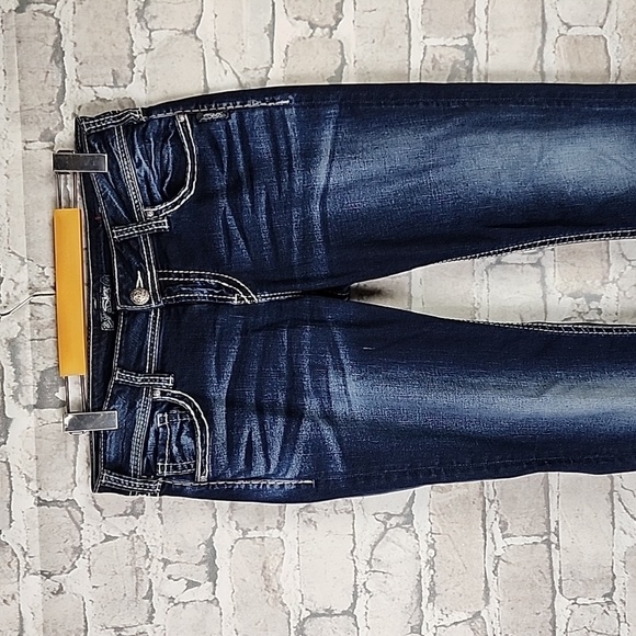 Silver Jeans Suki Mid Rise Straight Leg Dark Blue Wash 29W - Picture 4 of 16